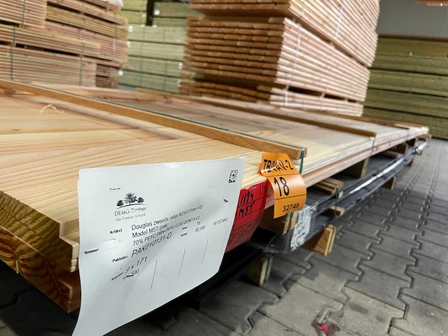 Douglas zweeds rabat 23x190mm, lengte 500cm (16x) - afbeelding 2 van  3