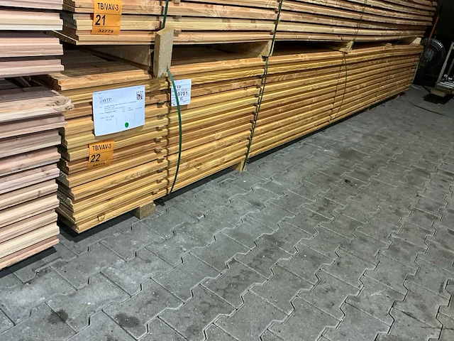 Douglas zweeds rabat 26x155mm, lengte 500cm (156x) - afbeelding 4 van  4