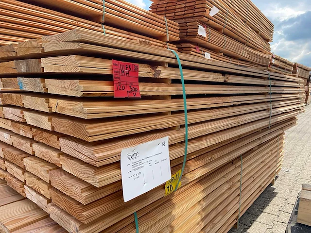 Douglas zweeds rabat 3000x195x26mm (120x) - afbeelding 2 van  3