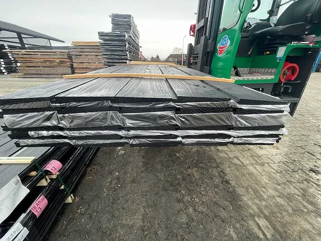 Douglas zweeds rabat zwart gecoat 23x180mm, lengte 400cm (50x) - afbeelding 3 van  3