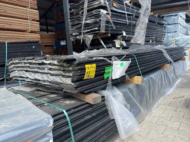 Douglas zweeds rabat zwart gecoat 4000x125x22mm (130x) - afbeelding 2 van  3