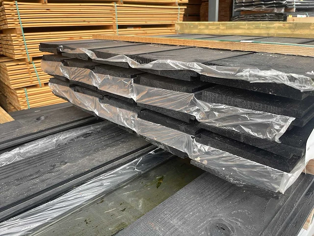 Douglas zweeds rabat zwart gecoat 4000x182x21mm (50x) - afbeelding 3 van  3