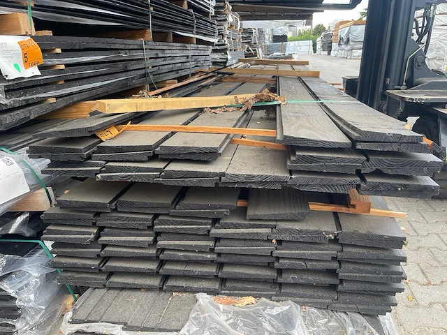 Douglas zweeds rabat zwart gecoat 4500x195x26mm (94x) - afbeelding 3 van  3