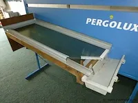 Douglass houten onderbouw voor veranda en veranda dak met pergolux polycarbonaat 16 mm dik helder