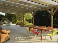 Douglass houten onderbouw voor veranda en veranda dak met pergolux polycarbonaat 16 mm dik opaal - afbeelding 2 van  6