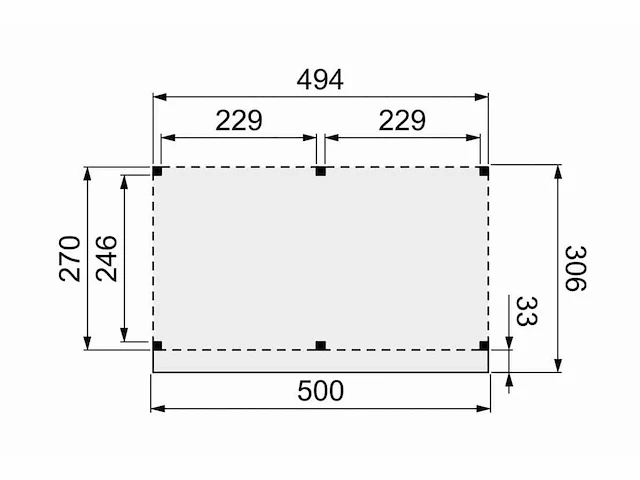 Douglasvision comfort overkapping 500x270x280 cm - afbeelding 2 van  2