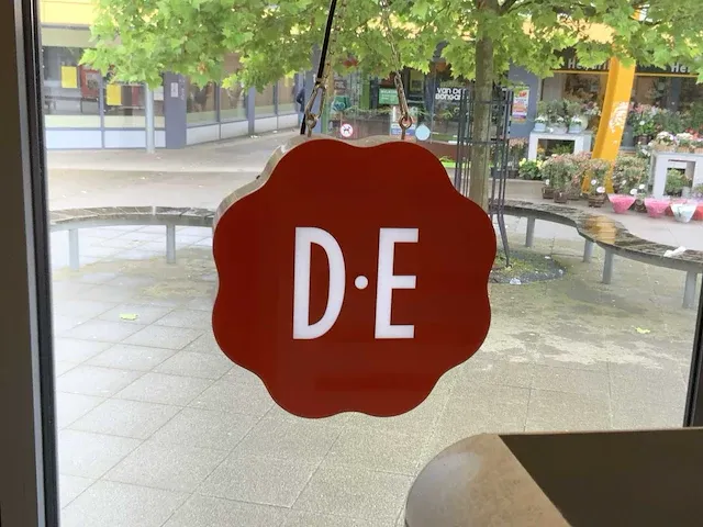 Douwe egberts reclamebord met verlichting - afbeelding 1 van  1