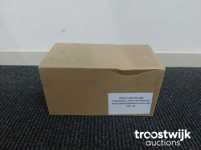Dozen met 10 rvs zelfdraadsnijdende stokbouten tbv zonnepanelen (8/m10x100/50) - afbeelding 3 van  4