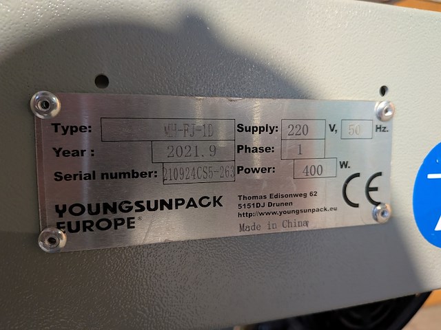 Dozensluitmachine, youngsunpack, mh-fj-1d, 2021 - afbeelding 15 van  22