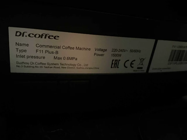 Dr coffee f11-plus b koffiemachine - afbeelding 6 van  7