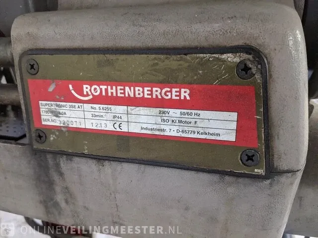 Draadsnijapparaat rothenberger, supertronic 3" se, bouwjaar 2014 - afbeelding 2 van  14