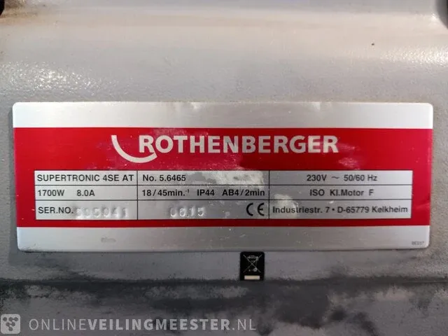 Draadsnijmachine rothenberger, supertronic 4se - afbeelding 3 van  14