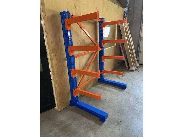 Draagarm stelling heda, 1 secties , blauw / oranje, , (gedemonteerd - afbeelding 1 van  3