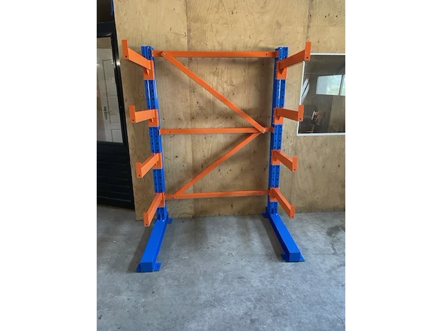 Draagarm stelling heda, 1 secties , blauw / oranje, , (gedemonteerd - afbeelding 2 van  3