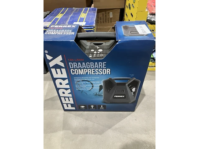 Draagbare compressor, ferrex, grijs - afbeelding 1 van  3