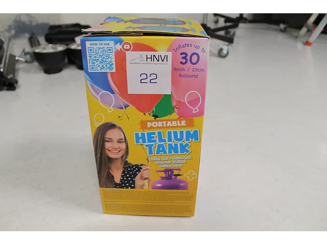 Draagbare heliumtank 0.25 m3. - afbeelding 1 van  2
