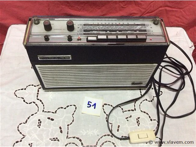 Draagbare radio graets - afbeelding 1 van  3