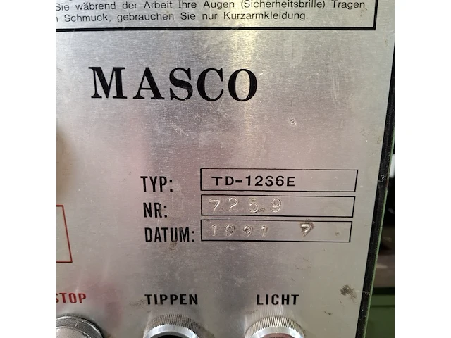 Draaibank, masco, td-1236e, 1991 - afbeelding 6 van  15