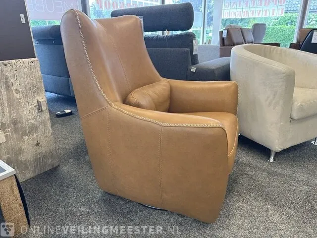 Draaifauteuil domicil, cognac - afbeelding 3 van  6