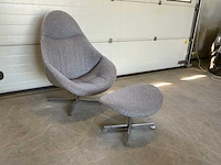 Draaifauteuil met voetenbankje - afbeelding 1 van  5