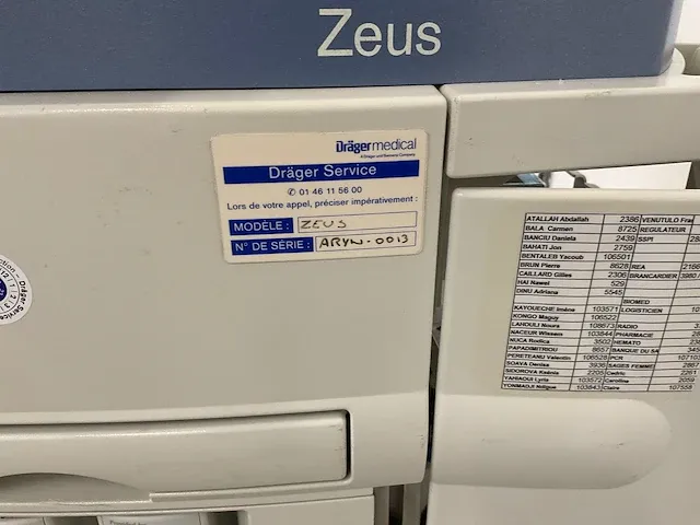 Dräger - zeus - ventilator and life support system - afbeelding 8 van  11