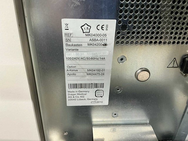 Dräger - zeus infinity - anesthesie toestel - afbeelding 6 van  6