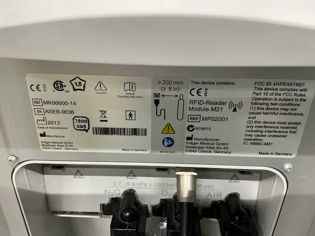 Dräger perseus a500 anesthesie toestel - afbeelding 3 van  12