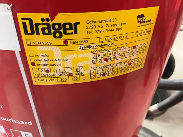 Dräger poederblusser brandblusser - afbeelding 6 van  6