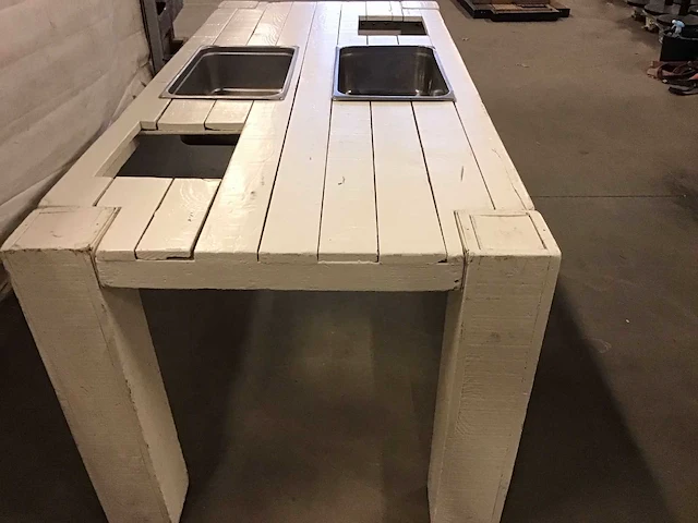 Drankentafel hout wit - afbeelding 3 van  4