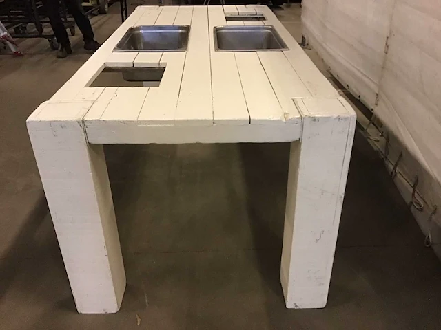 Drankentafel hout wit - afbeelding 4 van  4