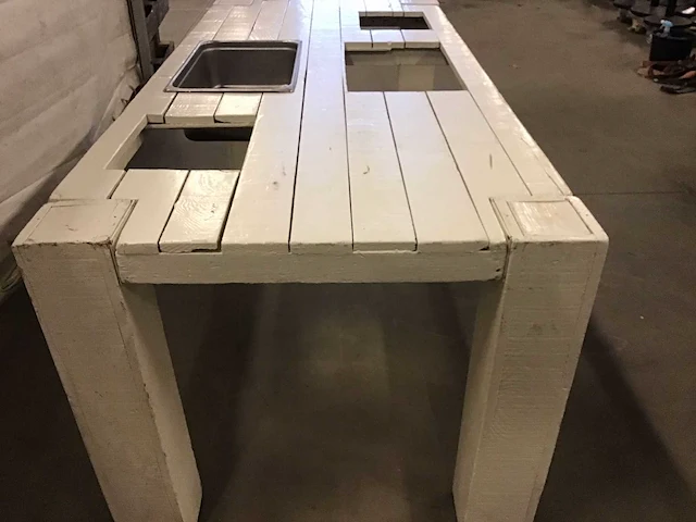 Drankentafel hout wit - afbeelding 3 van  4