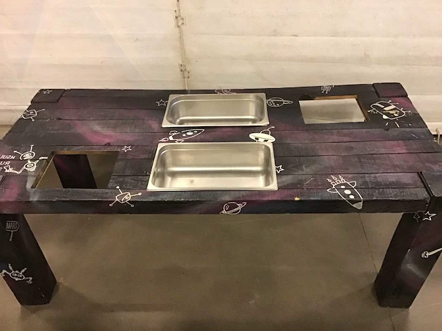 Drankentafel hout zwart ufo - afbeelding 3 van  4
