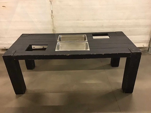 Drankentafel hout zwart - afbeelding 1 van  4