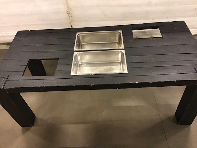 Drankentafel hout zwart - afbeelding 2 van  4