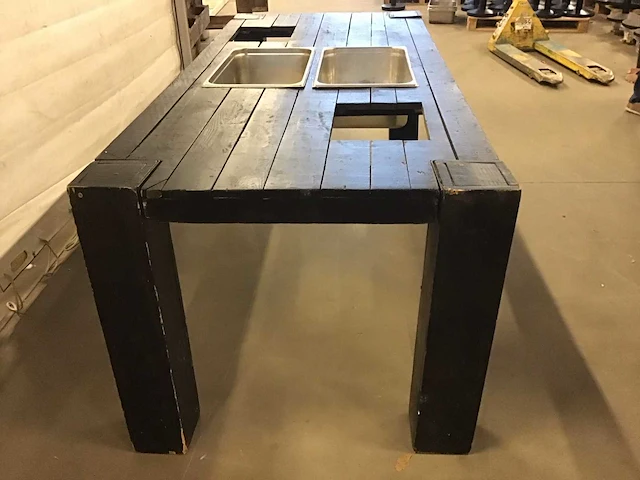 Drankentafel hout zwart - afbeelding 3 van  4
