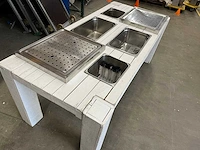 Drankentafel steigerhout (wit) - afbeelding 1 van  11