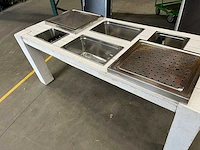 Drankentafel steigerhout (wit) - afbeelding 10 van  11
