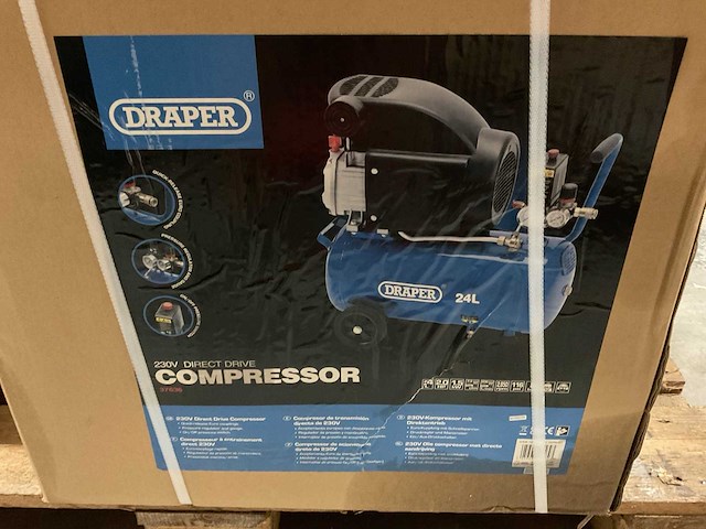 Draper - da25/207/eu - 24l luchtcompressor - afbeelding 2 van  2
