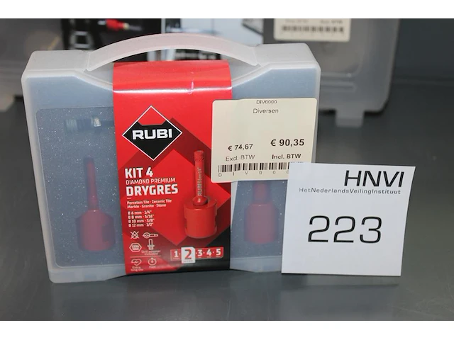 Draygres kit 4 rubi in kunststof koffertje - afbeelding 1 van  2