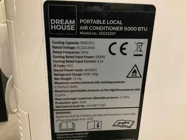 Dream house verrijdbare mobiele airco - afbeelding 2 van  4