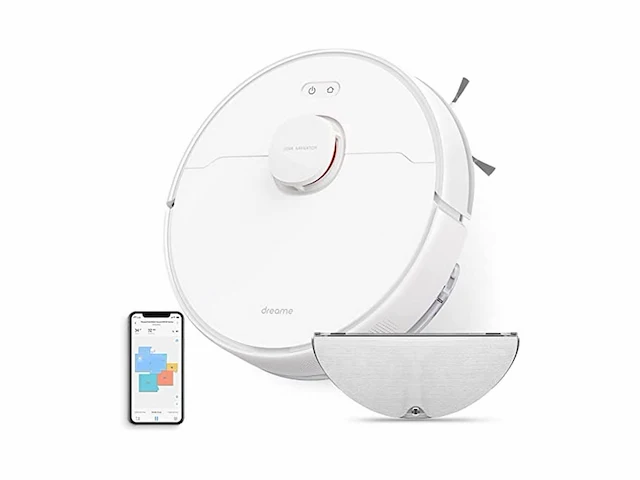 Dreame d9 max robotstofzuiger en dweil met 4.000pa zuigkracht ldsnavigatie wit - afbeelding 1 van  6