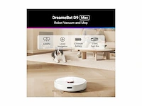 Dreame d9 max robotstofzuiger en dweil met 4.000pa zuigkracht ldsnavigatie wit - afbeelding 2 van  6