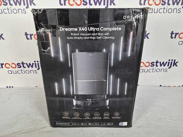 Dreame x40 ultra complete - robotstofzuiger met dweilfunctie - geschikt voor huisdierharen - complete accessoires kit - zwart - afbeelding 2 van  2