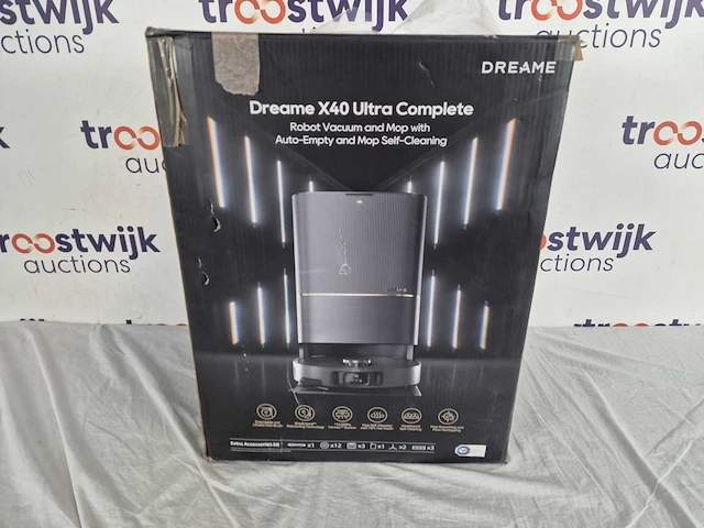 Dreame x40 ultra complete - robotstofzuiger met dweilfunctie - geschikt voor huisdierharen - complete accessoires kit - zwart - afbeelding 2 van  2