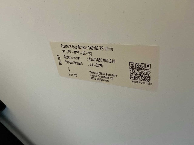 Drentea presto r zs inline duo-werkplek (2x) - afbeelding 6 van  9