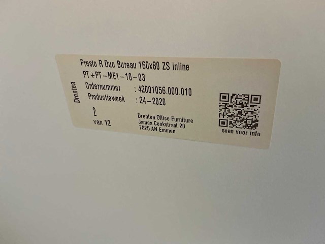 Drentea presto r zs inline duo-werkplek (2x) - afbeelding 12 van  12
