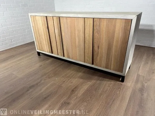 Dressoir – beton+eiken – metalen onderstel - afbeelding 1 van  8