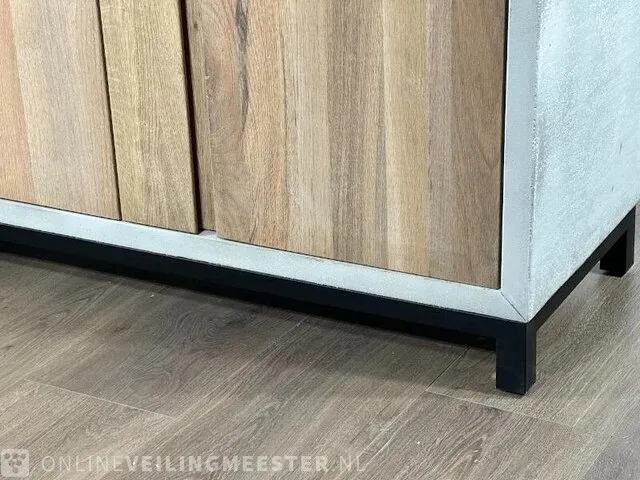 Dressoir – beton+eiken – metalen onderstel - afbeelding 2 van  8