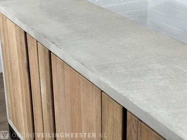 Dressoir – beton+eiken – metalen onderstel - afbeelding 5 van  8
