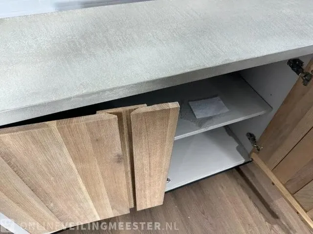Dressoir – beton+eiken – metalen onderstel - afbeelding 7 van  8
